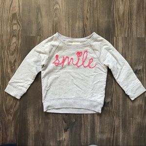 Gray and Pink Long Sleeve T-Shirt